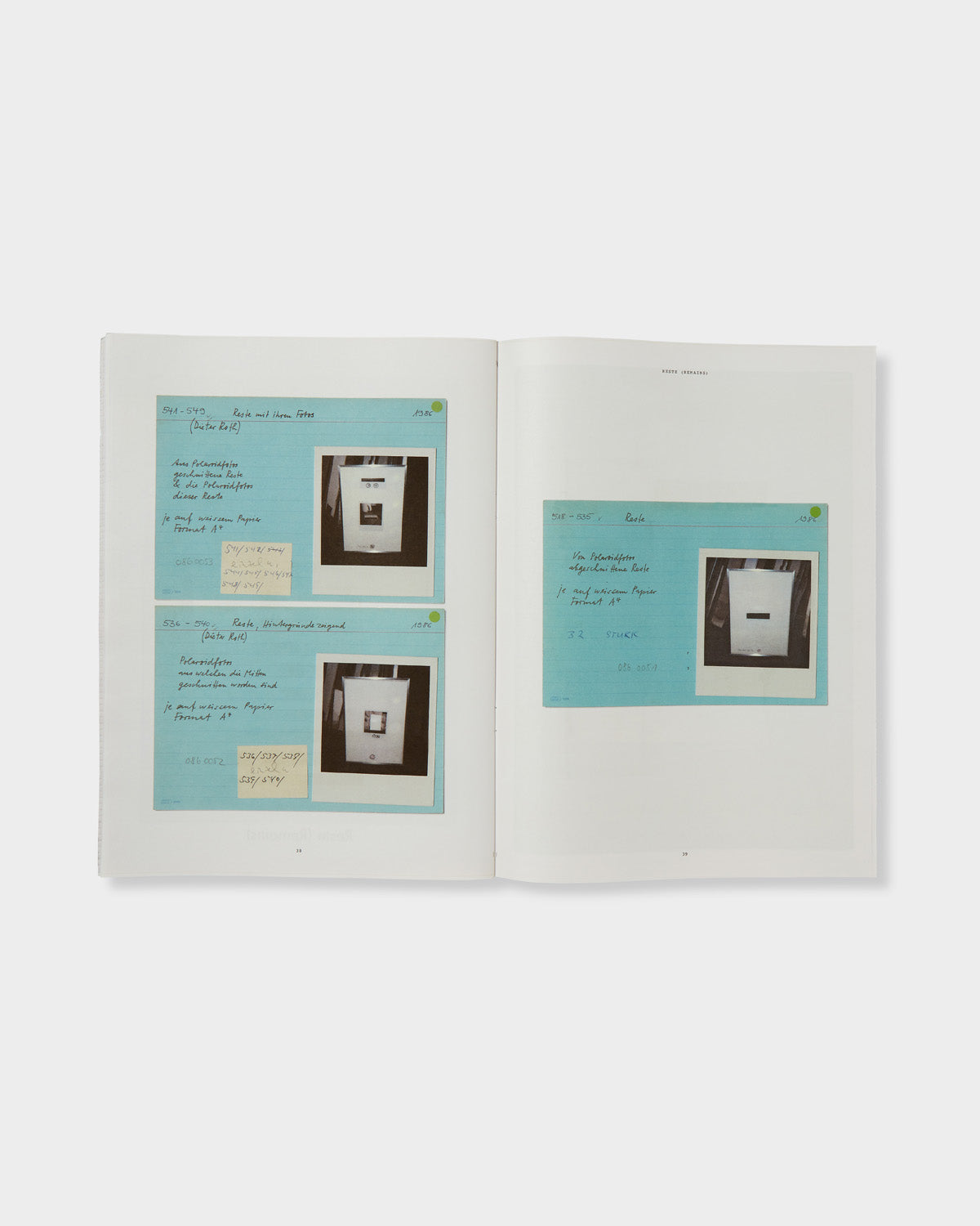 Dieter Roth: Paper