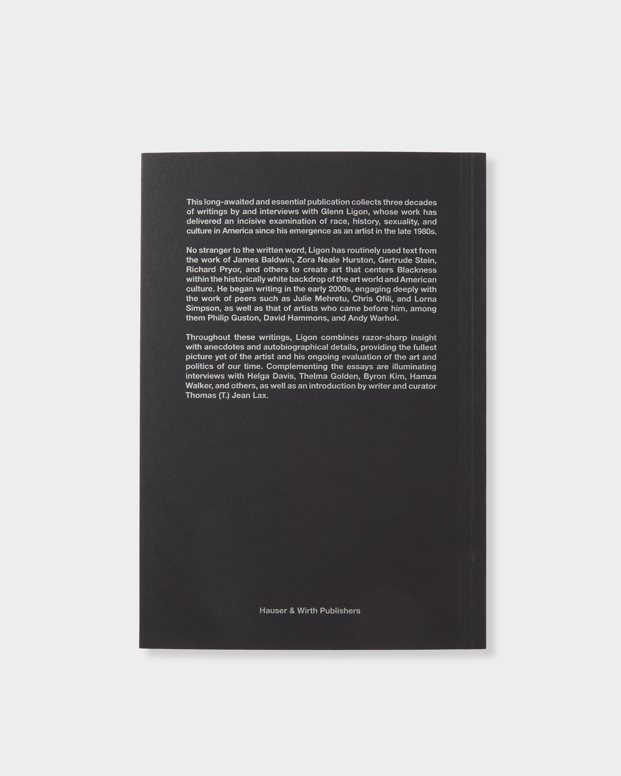 Glenn Ligon: Distinguishing Piss from Rain; Writings and Interviews