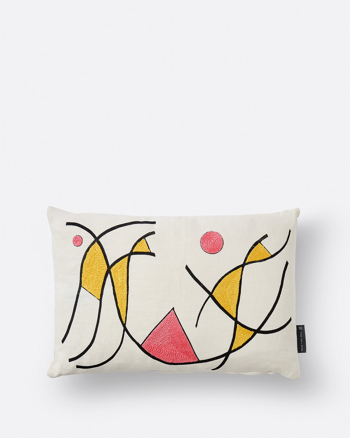 Geta Bratescu Cushion Yellow & Pink Collage