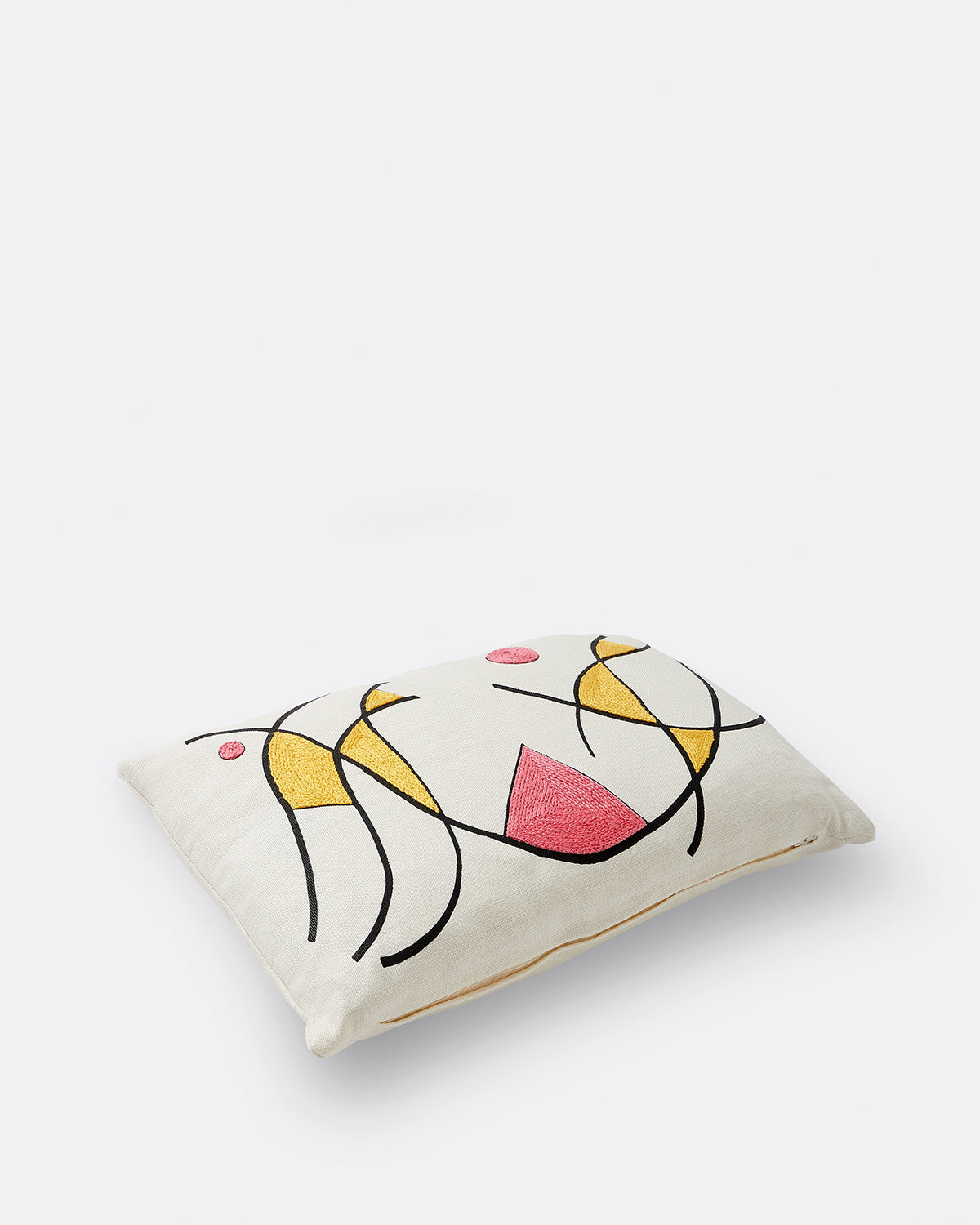 Geta Bratescu Cushion Yellow & Pink Collage